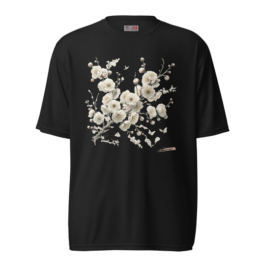 Unisex performance crew neck t-shirt Flower 12 Plum Blossoms