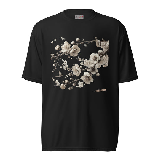 Unisex performance crew neck t-shirt Flower 13 Plum Blossoms