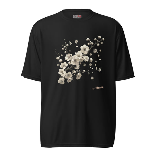 Unisex performance crew neck t-shirt Flower 14 Plum Blossoms