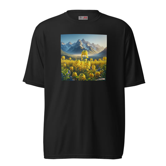 Unisex performance crew neck t-shirt Flower 17 Rapeseed