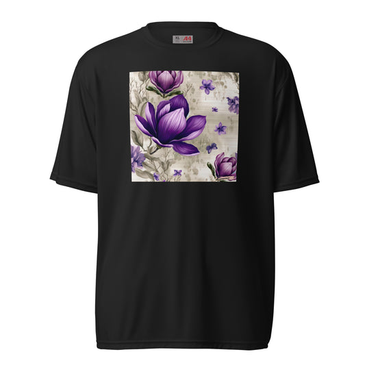 Unisex performance crew neck t-shirt Flower 25 Magnolia Purple