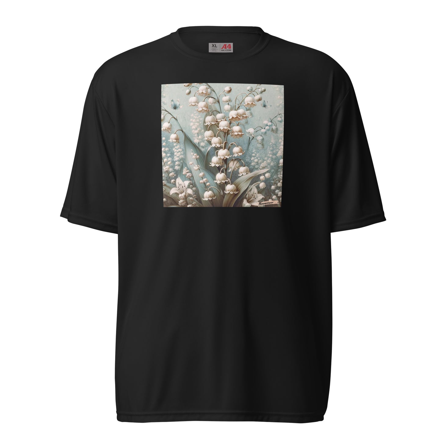 Unisex performance crew neck t-shirt Flower 31 Lily of the Valley