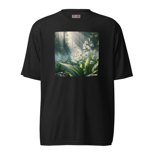 Unisex performance crew neck t-shirt Flower 32 Lily of the Valley