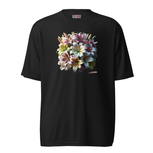 Unisex performance crew neck t-shirt Flower 33 Lily