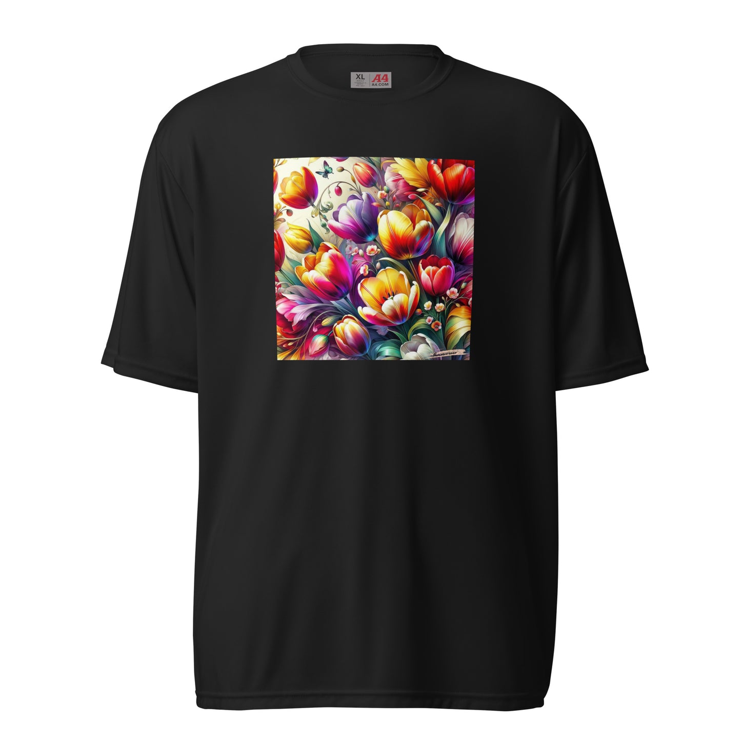 Unisex performance crew neck t-shirt Flower 35 Tulip