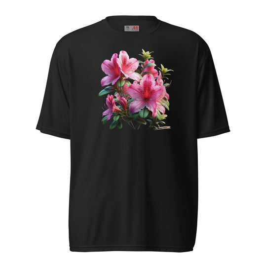 Unisex performance crew neck t-shirt Flower 40 Royal Azalea