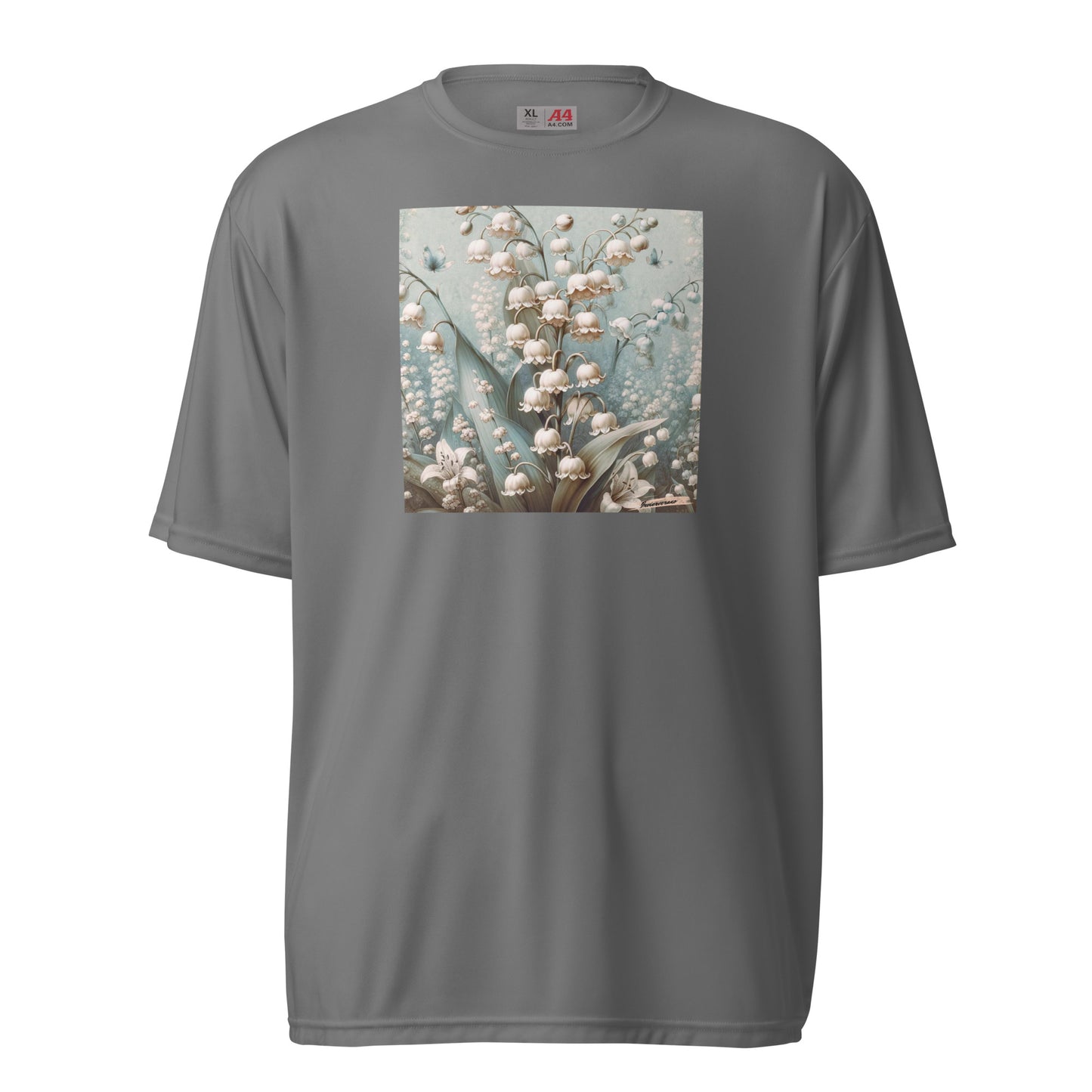 Unisex performance crew neck t-shirt Flower 31 Lily of the Valley