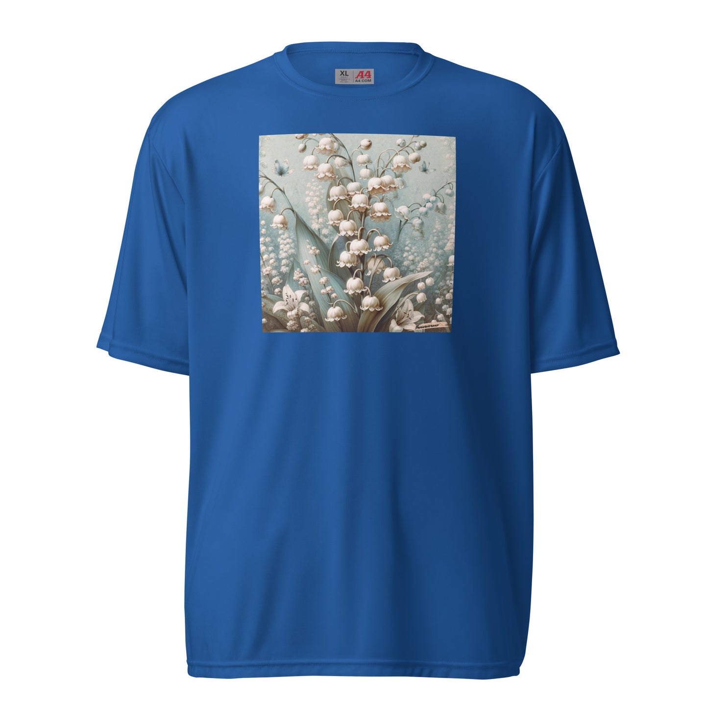 Unisex performance crew neck t-shirt Flower 31 Lily of the Valley