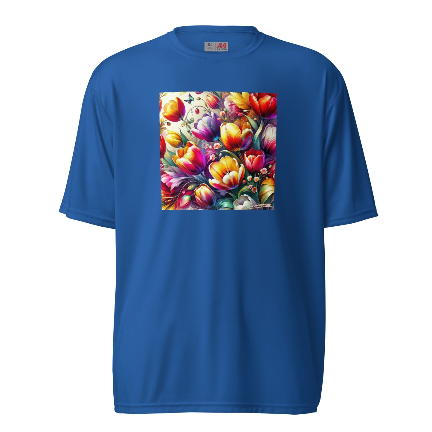 Unisex performance crew neck t-shirt Flower 35 Tulip