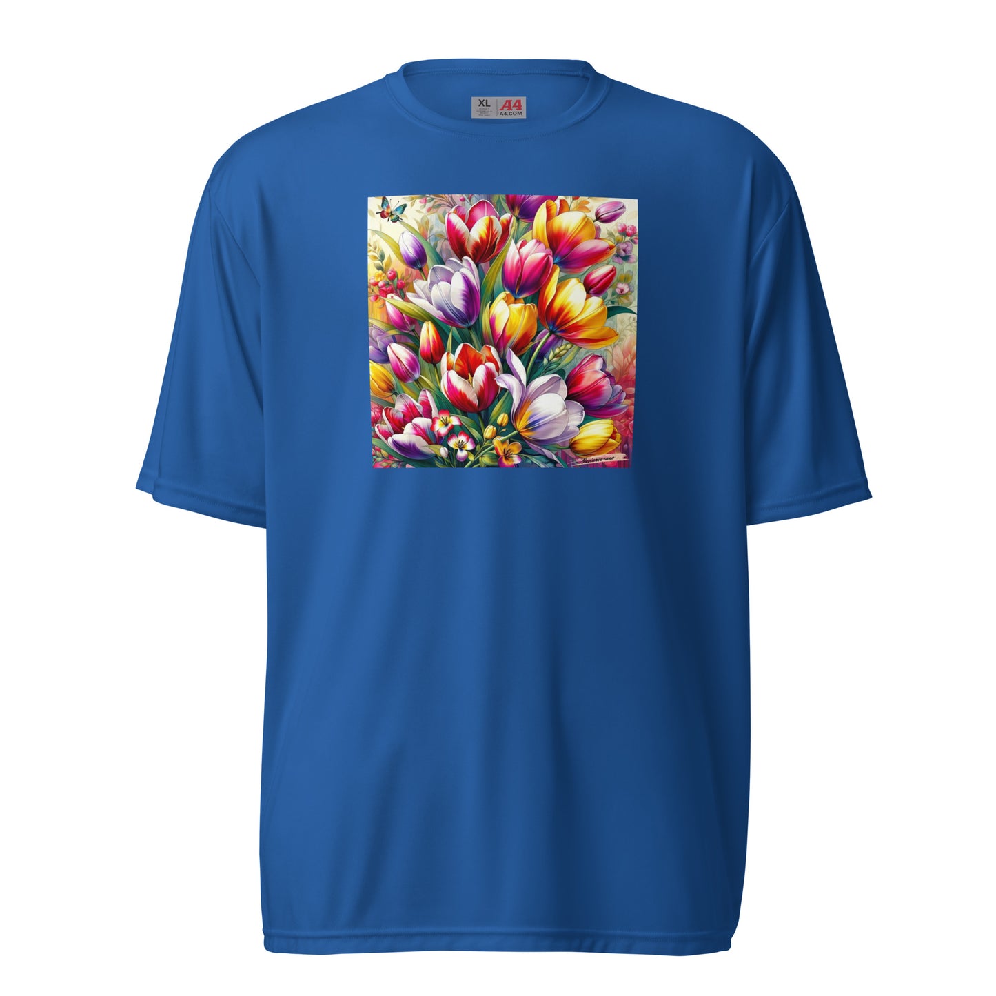 Unisex performance crew neck t-shirt Flower 36 Tulip