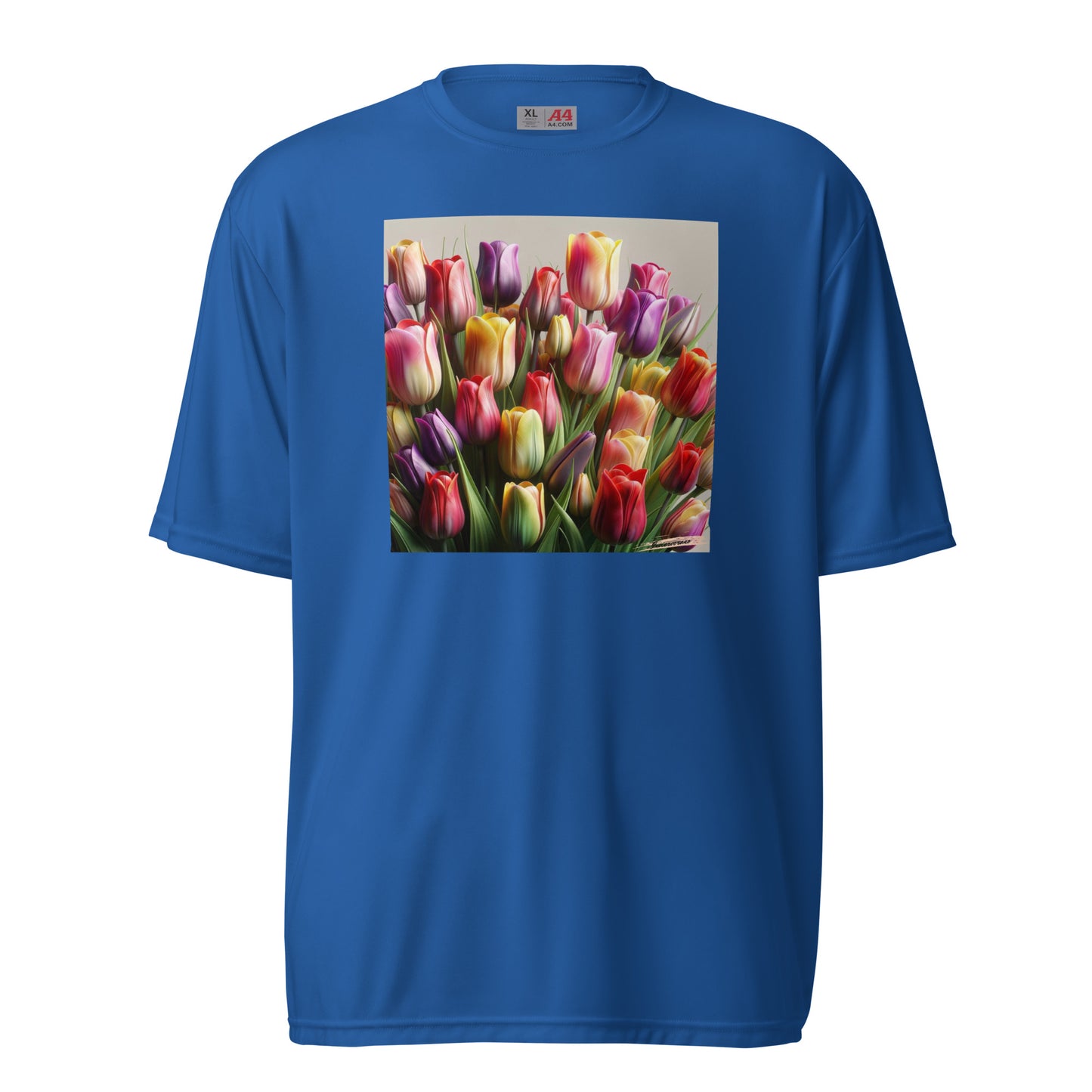 Unisex performance crew neck t-shirt Flower 37 Tulip