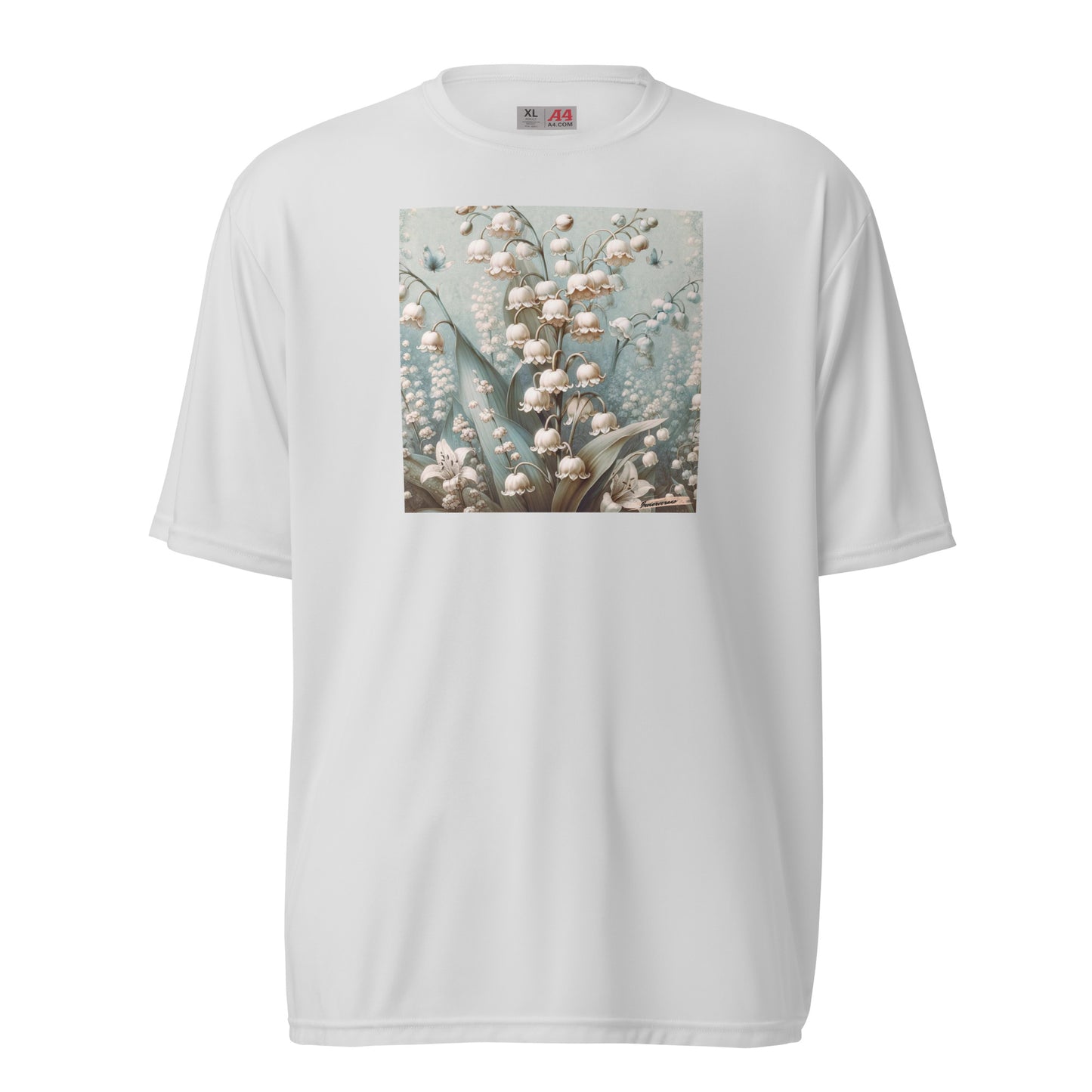 Unisex performance crew neck t-shirt Flower 31 Lily of the Valley