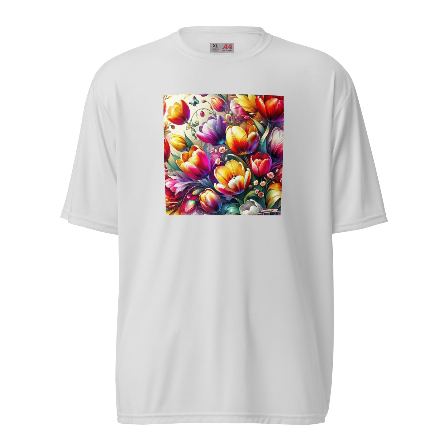 Unisex performance crew neck t-shirt Flower 35 Tulip