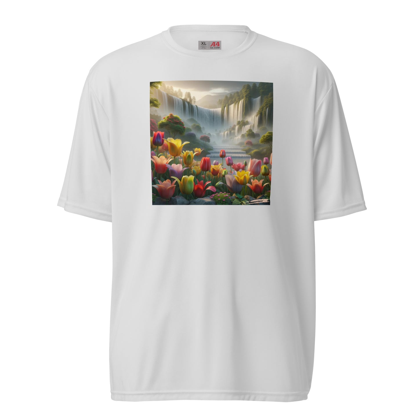 Unisex performance crew neck t-shirt Flower 38 Tulip