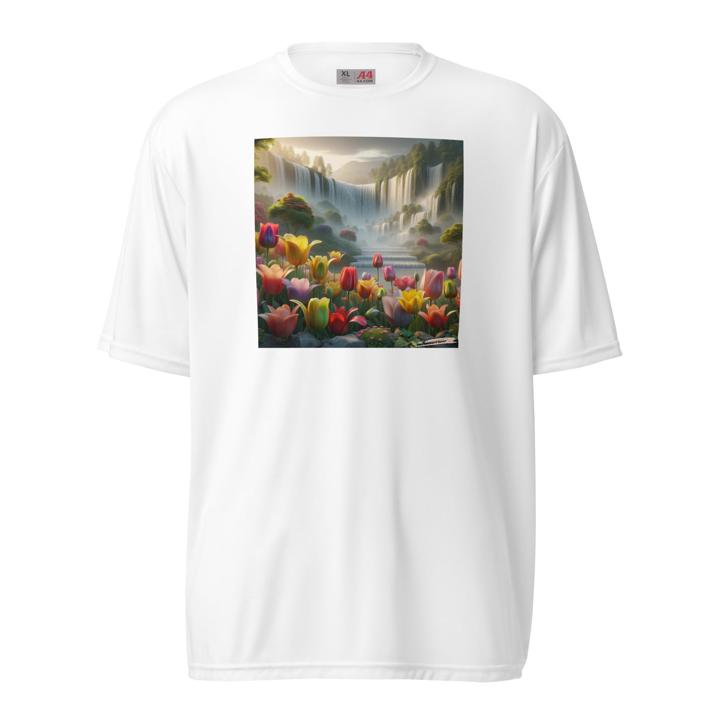 Unisex performance crew neck t-shirt Flower 38 Tulip